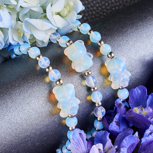 Luna | Gemmy Bear Bracelet | Moonstone x Silver